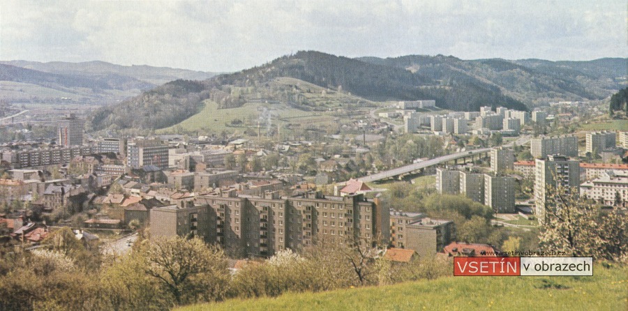 Pohled z Čupu na střed města